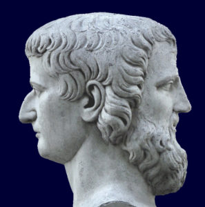 scupture of Janus, the Roman god