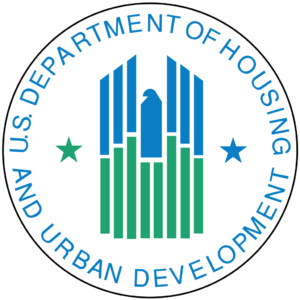 Seal of the Dept of Housing and Urban Development.